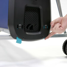 The folding lock buttons.