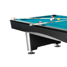 The side of the Dynamic Triumph Slate Bed pool table