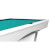 The side of a white Dynamic Triumph Slate Bed pool table