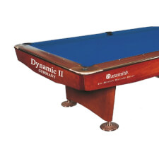 The side of the Dynamic II Slate Bed Pool Table