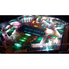 The playfield of the Night Moves cocktail pinball machine