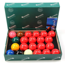 The Aramith 2-inch 22-ball set.