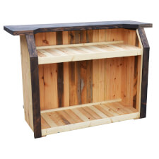 The 1250 Rustic Outdoor home bar rear view