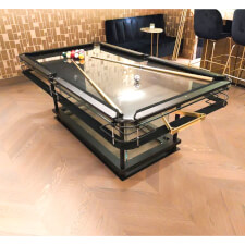 The G7 Mode Glass Pool Table installed by Liberty Games.