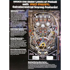 The Space Invaders pinball machine rules and brochure