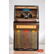 Front view of the Sound Leisure Vinyl Rocket jukebox