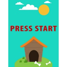 The game start screen on the Barkade arcade game for dogs