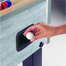 The ball recovery port on the G-500 football table