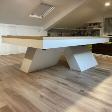 The Houdini slate bed pool table.