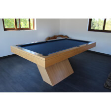 The Houdini pool table with a blue cloth