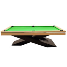 The Olympus pool table with Oak veneered body & black legs