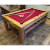 The Precision 7 Foot Dining Pool Table With Red Cloth.
