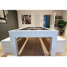 The Phoenix in white with optional benches.