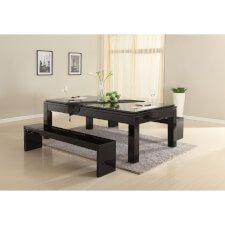 The Phoenix pool and dining table in black