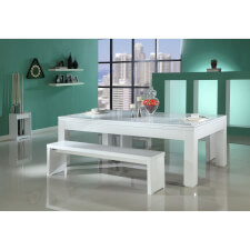 The Phoenix pool and dining table in white