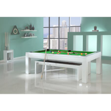 The Phoenix slate bed pool table in white