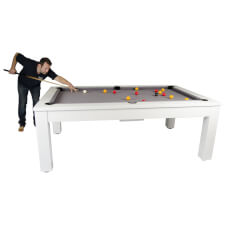 A game on the Phoenix pool dining table