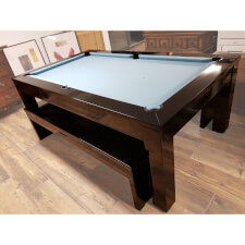 The Phoenix in Black with powder blue cloth, installed by Liberty Games