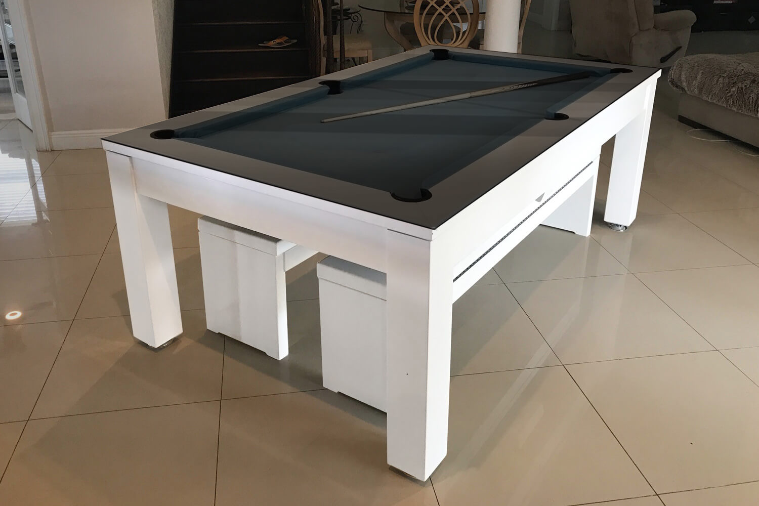 The Phoenix Solid Wood 7ft Slate Bed Pool Dining Table Liberty Games