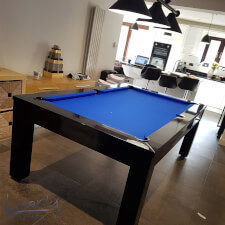 The Phoenix in Black with Royal Blue cloth
