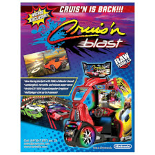 Cruisn Blast arcade machine brochure