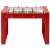 The FAS Tour football table in red viewed from the side