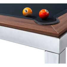 The pocket of the Cube pool table Close up