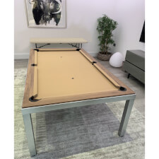 The Cube pool dining table with Camel cloth.