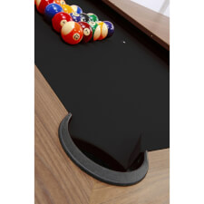 The pocket of the Cube pool table