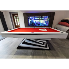 The Harmani Black And White Slate Bed Pool Table.