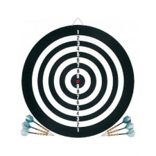 The reverse of the XL Paper dartboard