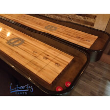 A pair of Gentry shuffleboards