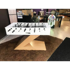 The Zen in white with oak leg