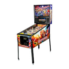 The Stern Iron Maiden pinball side view