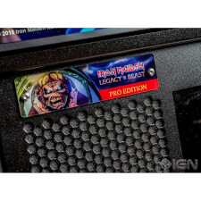 The label on the Stern Iron Maiden Pro pinball