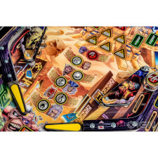 Playfield and flippers on the Stern Iron Maiden pinball
