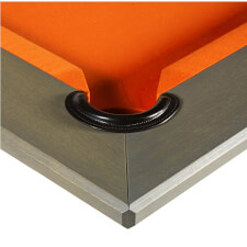 The corner of the Meteor pool table