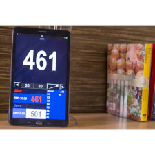 The Scorebuddy app used with the Smartboard on a tablet