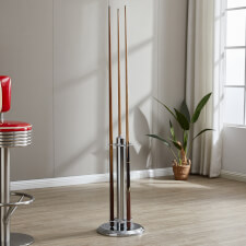 The Chrome Tower Cue Stand.