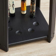 The Strikeworth Compact Pool cue rack in black.