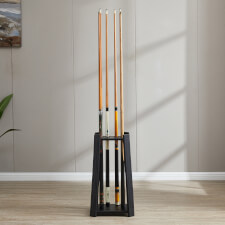 The Strikeworth Compact Pool cue rack in black.