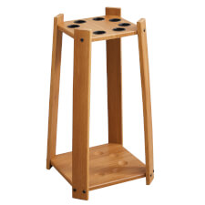 The Strikeworth Compact Pool cue rack in oak.