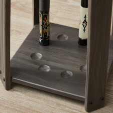 The Strikeworth Compact Pool cue rack in driftwood.