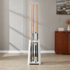 The Strikeworth Compact Pool cue rack in white.