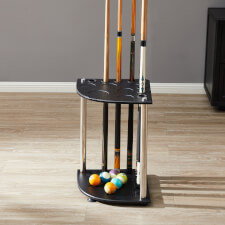 The strikeworth Corner cue stand in black.