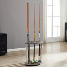 The Strikeworth Corner cue stand in driftwood.