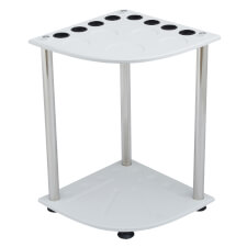 The Strikeworth Corner cue stand in white.
