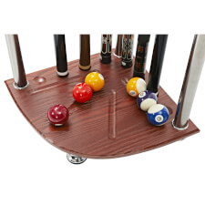 The ball storage area of the Corner Cue Stand