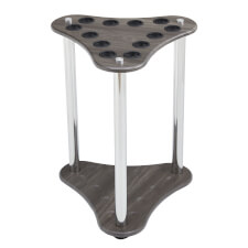 The Strikeworth curved cue rack in driftwood.