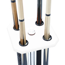The Slim cue stand viewed from the top.